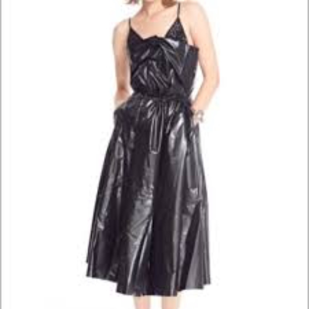 Toga Pulla Achieve Laminated Faux Leather Dress. - Picture 4 of 6